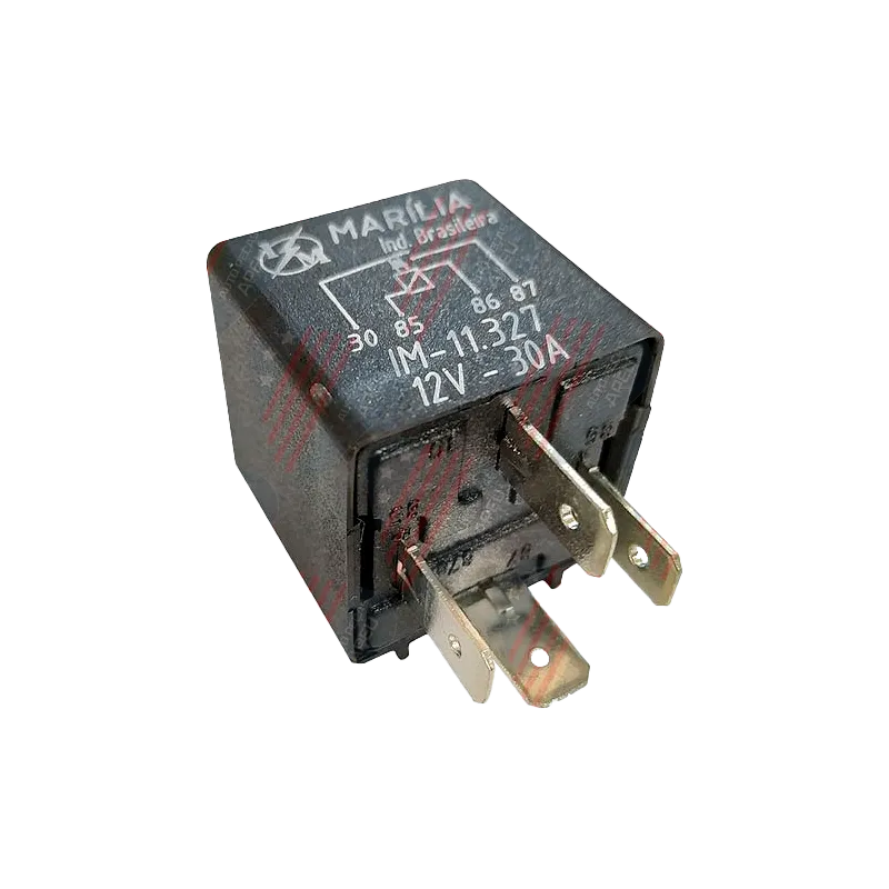 Relé Auxiliar - 30a 4 Terminais com Relé de Buzina - Uso Geral, 12v  -im11327