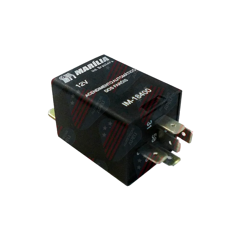 Relé Automático dos Faróis 5 Terminais - Acende Os Faróis Automaticamente Após a Partida Aprox, 15 Segundos, 12v - Im18400