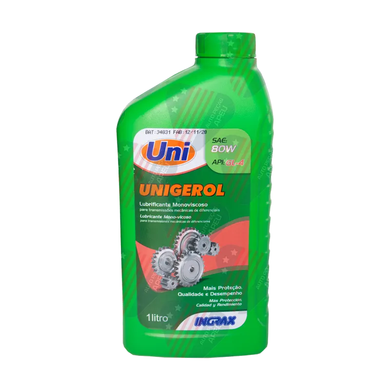 Óleo Ingrax - Unigerol 80w - Gl4, 1l -11275 