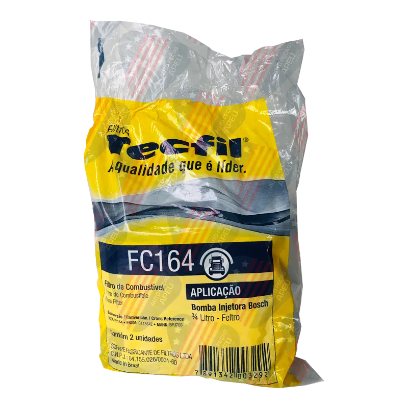 Filtro de Combustivel - Mercedes Benz 712e, 812l, 912l, 914l, Of 1314, Oh 1313, Lo814, Lo809 - Fc164