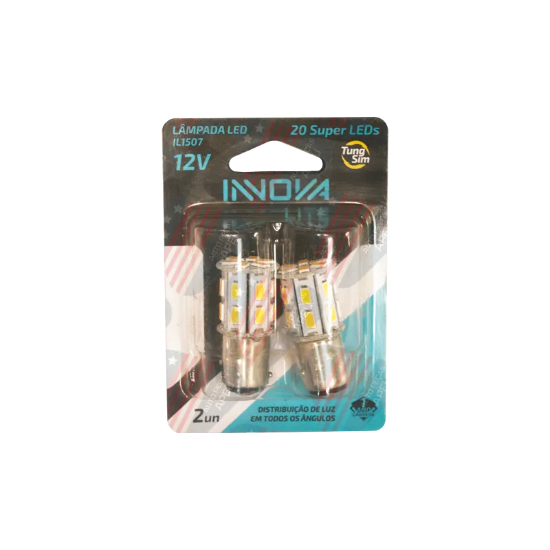 Kit Lâmpada Led - P21w, 5w, Tungsim 2 Polos, 12v - Il1507