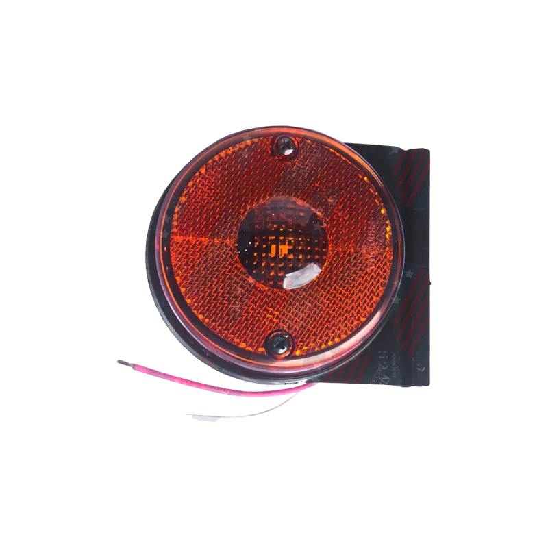 Lanterna Led Lateral com Cabos Universal - Base Reta, Haste Ambar - Pl05241541