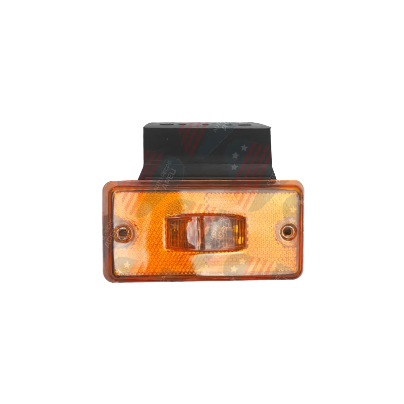 Lanterna Retangular Refletiva Universal - Facchini - com Haste, Soquete, Amarelo - Pl06061901