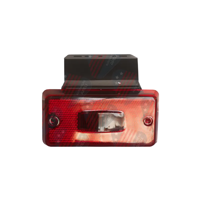 Lanterna Retangular Refletiva Universal - Facchini - com Haste, Soquete, Vermeho - Pl06061903 